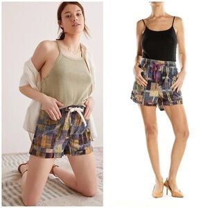 Anthropologie Pilcro Heirloom Tie-Dye Plaid Shorts Size S NWT
